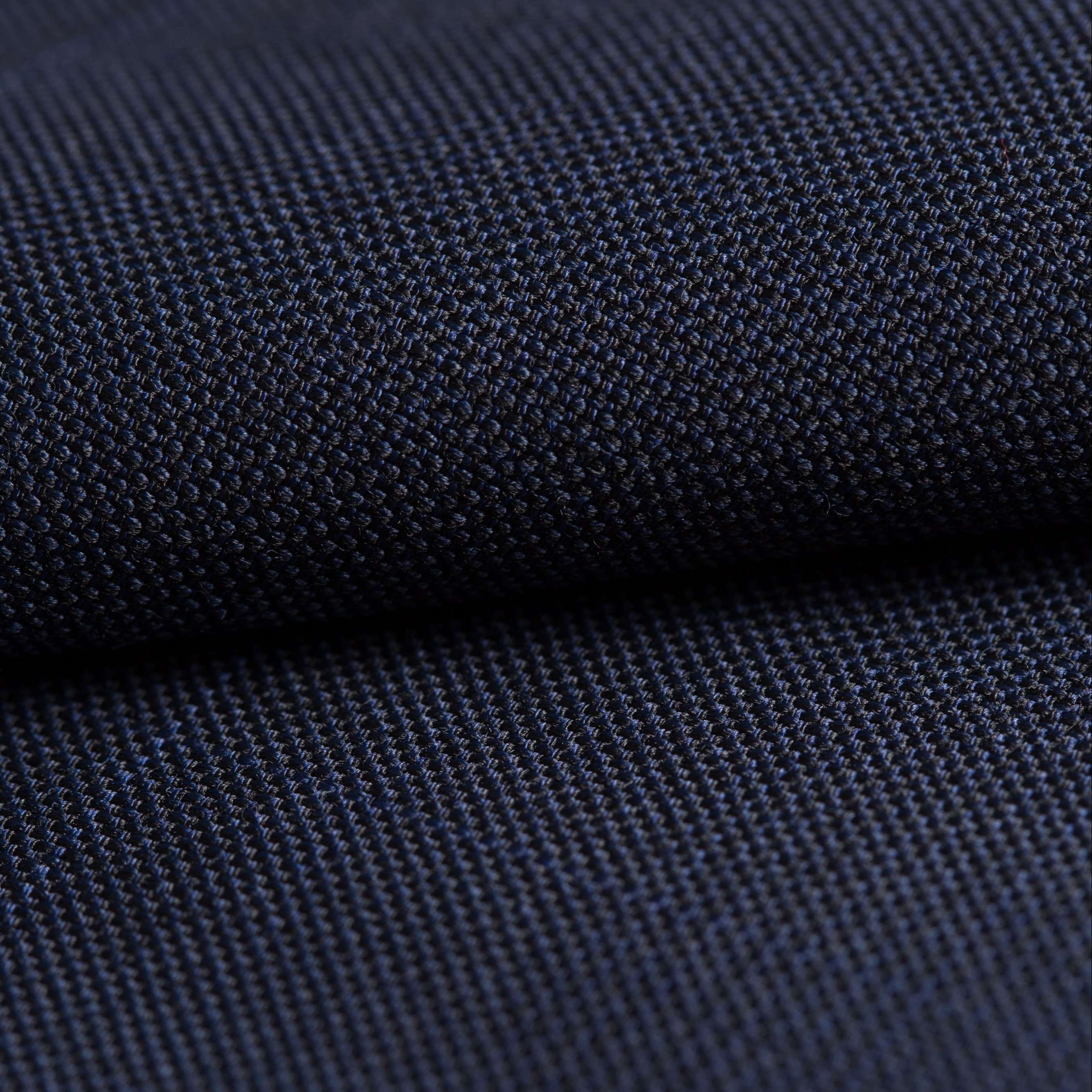 A crisp poised & polished navy blue sharkskin cloth